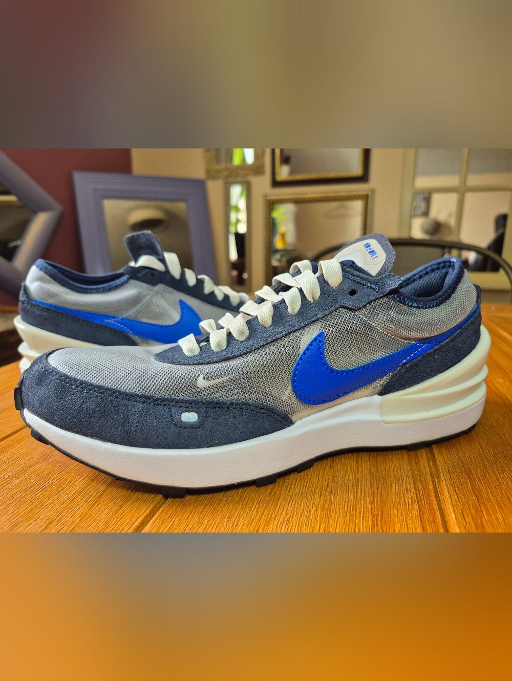 Nike Waffle One "Phantom Hyper Royal" Sneakers - Big Kids Size 5.5Y